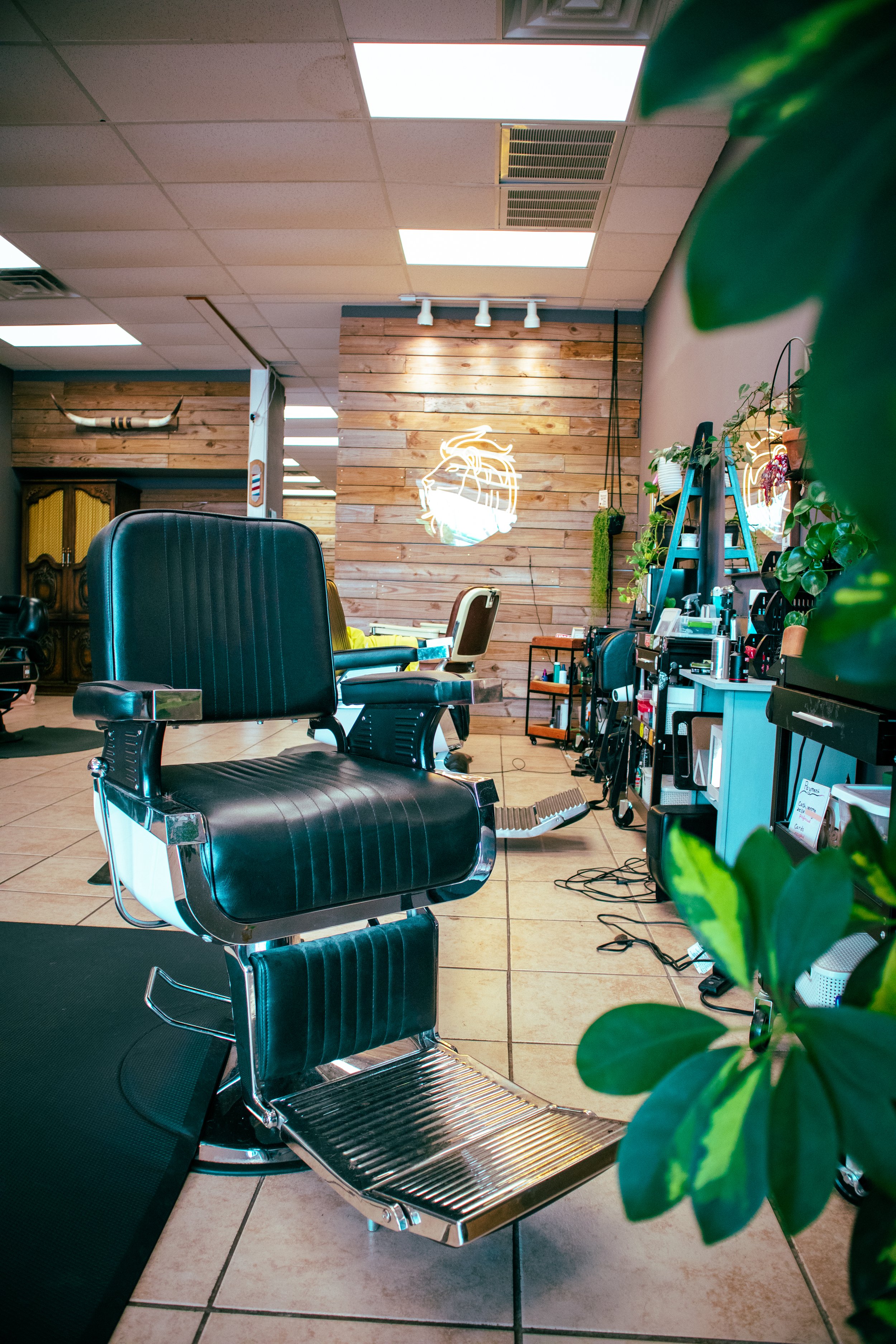  Comfy barber chair at Tame the Mane Barbershop 