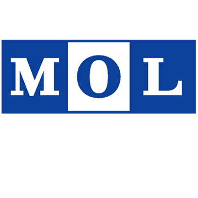 MOL logo in white and blue