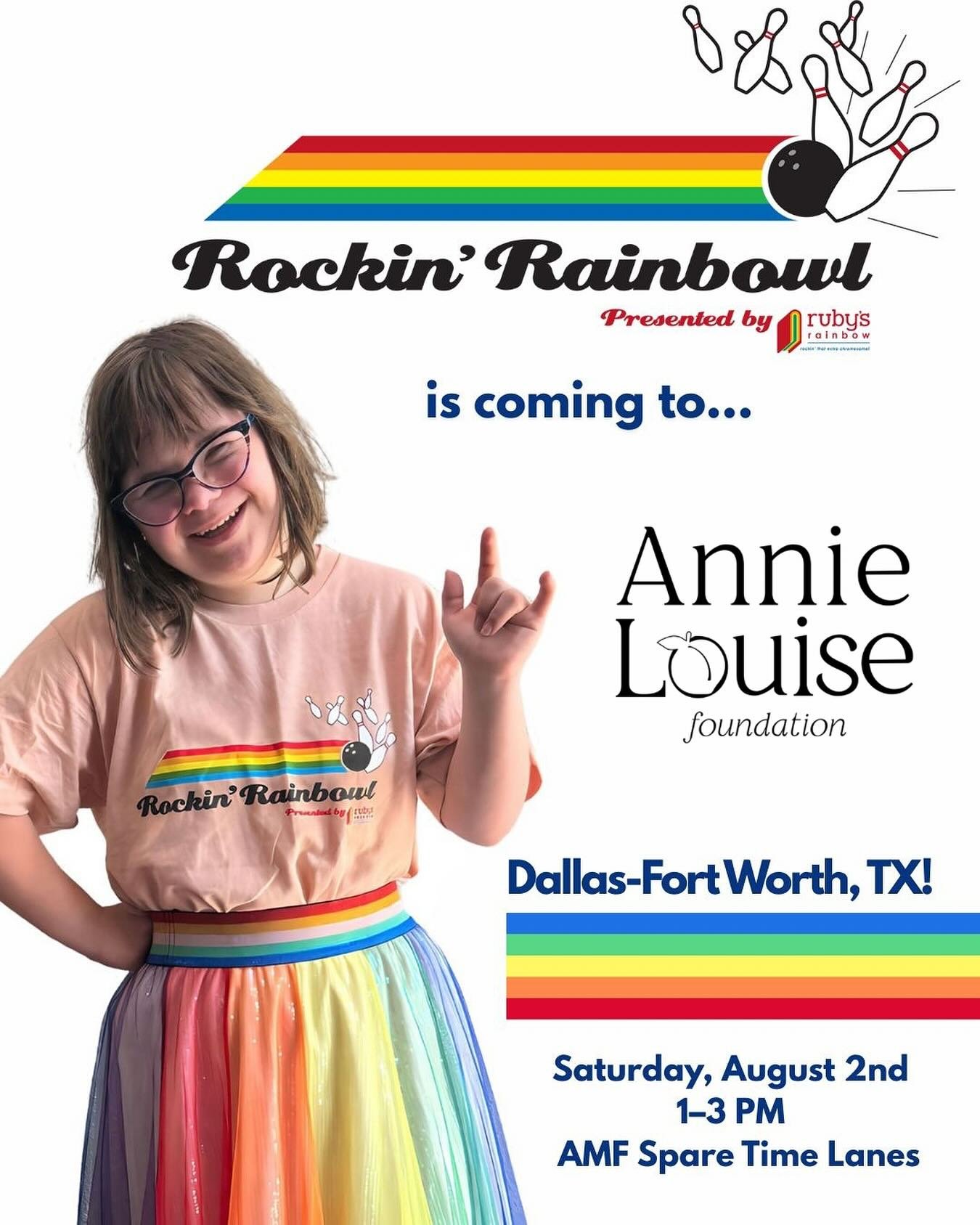 ALF is going bowling! 🎳
DFW friends, join our team on Saturday 8/2 in Arlington.
We are a proud sponsor of this super fun event to raise college scholarship funds for students with Down syndrome.
Link to sign up is in our bio just select our nam