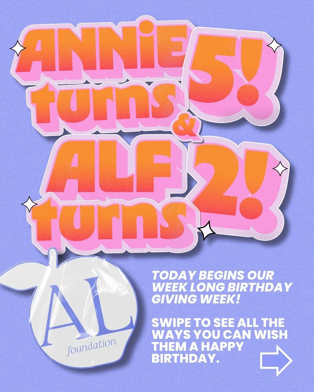 Big week of celebrating here at ALF! 🥳
Today marks 2 years since we began our work and 5 years since Annie stepped on the scene 😍
We have been SUPER busy starting new projects and working away, but fundraising is vital and without it we cease to