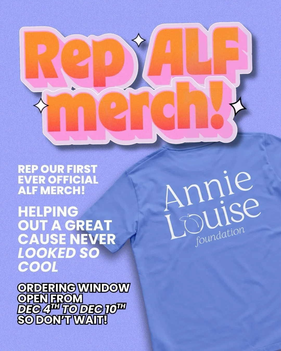 Buy an ALF shirt in the next week and you will help provide Christmas gifts for a &ldquo;Christmas Market&rdquo; set up by a local FWISD special education teacher for her students. 
They will get to shop and pick out a gift for each of their family m