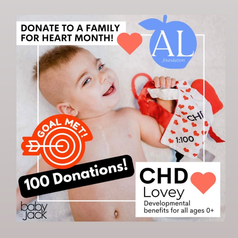 GOAL MET!!! 

100 lovies going out to heart babies after surgery in our heart month baskets! 
This community is so supportive and generous. 
Yesterday we had only two orders placed. So I put out an ask and 24 hours later- goal met!

Special thank you