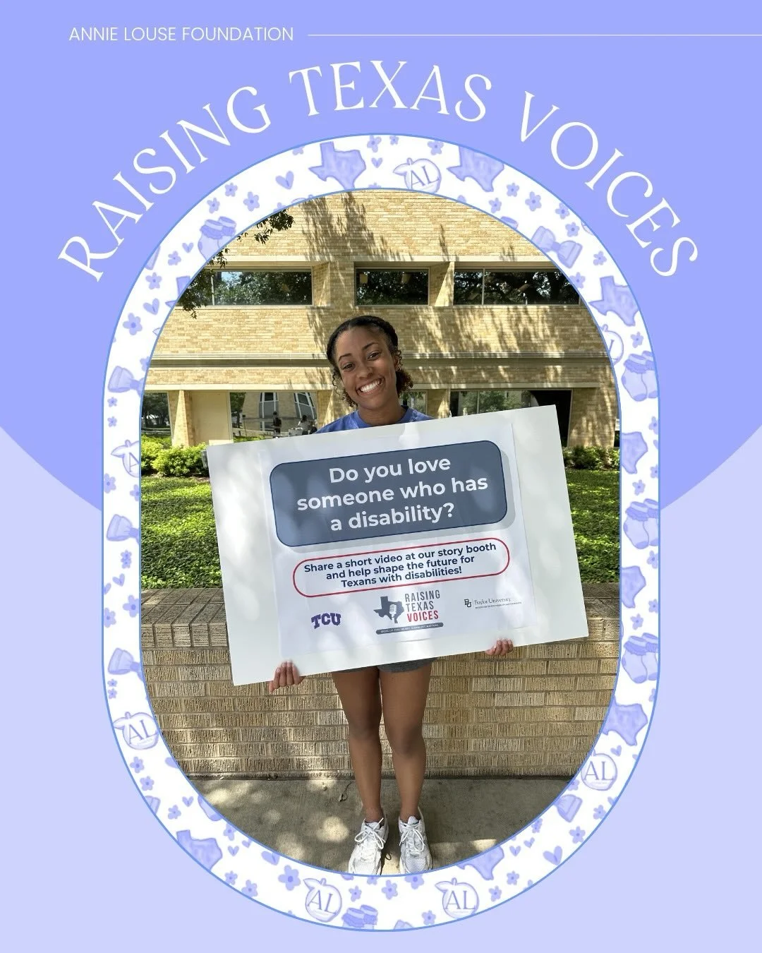 Yesterday our newly formed @annielousiefoundationtcu volunteers spent 4 hours on campus promoting @raising_texasvoices 

For the last year TCU and Baylor University together  have been creating a survey for a statewide campaign called RAISING TEXAS V