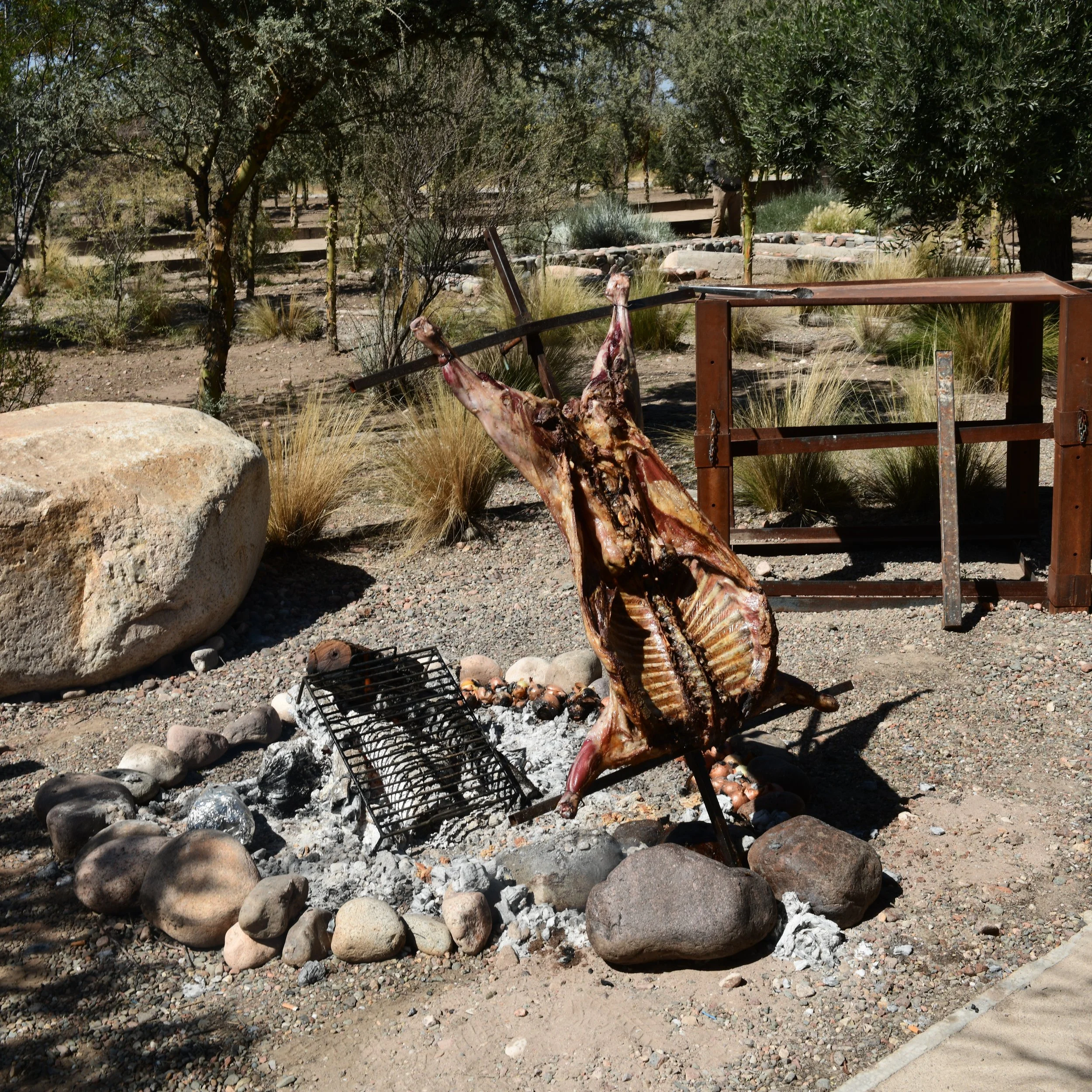 Roasting Lamb at La Ramada