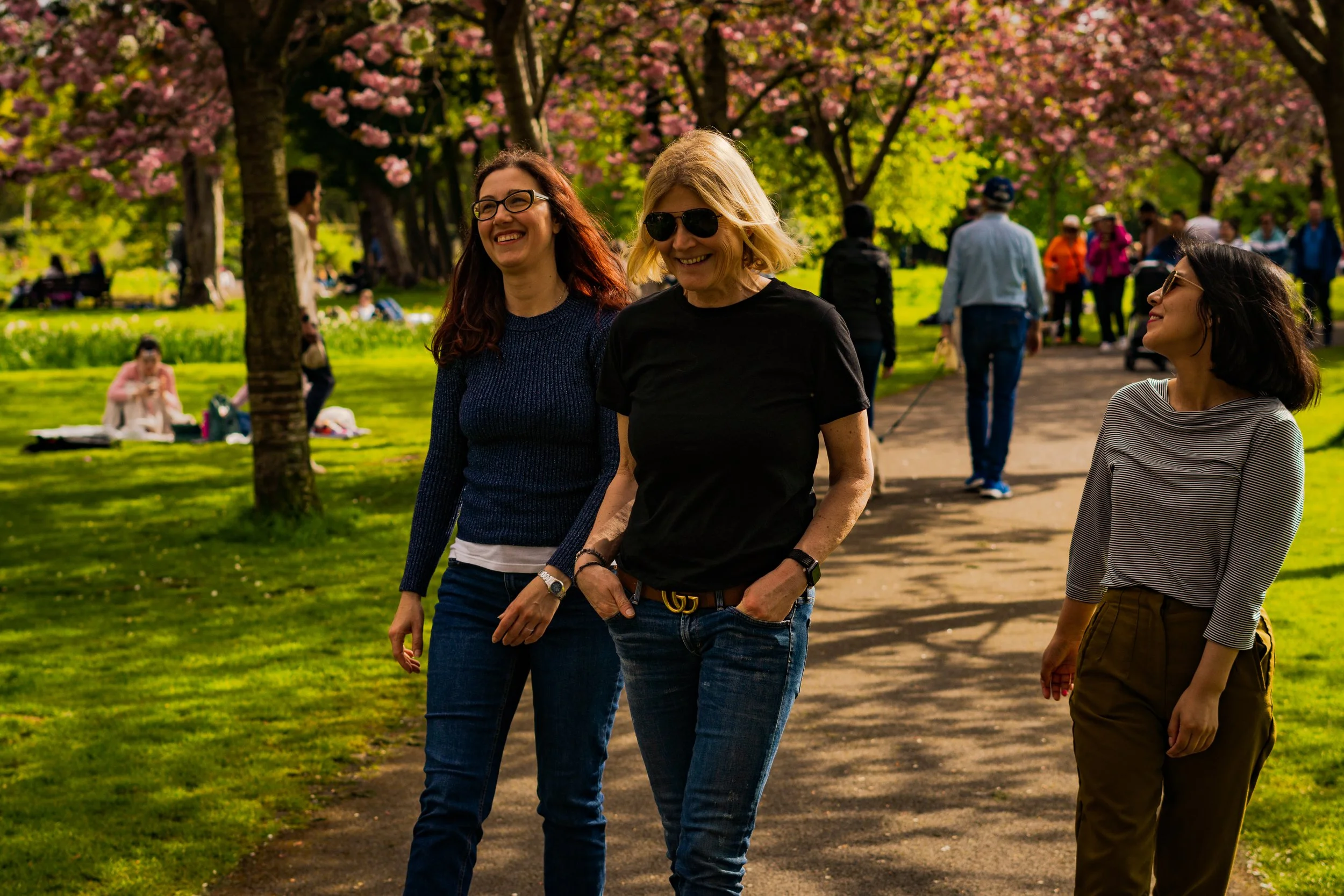 People enjoying a stroll in Herbert Park