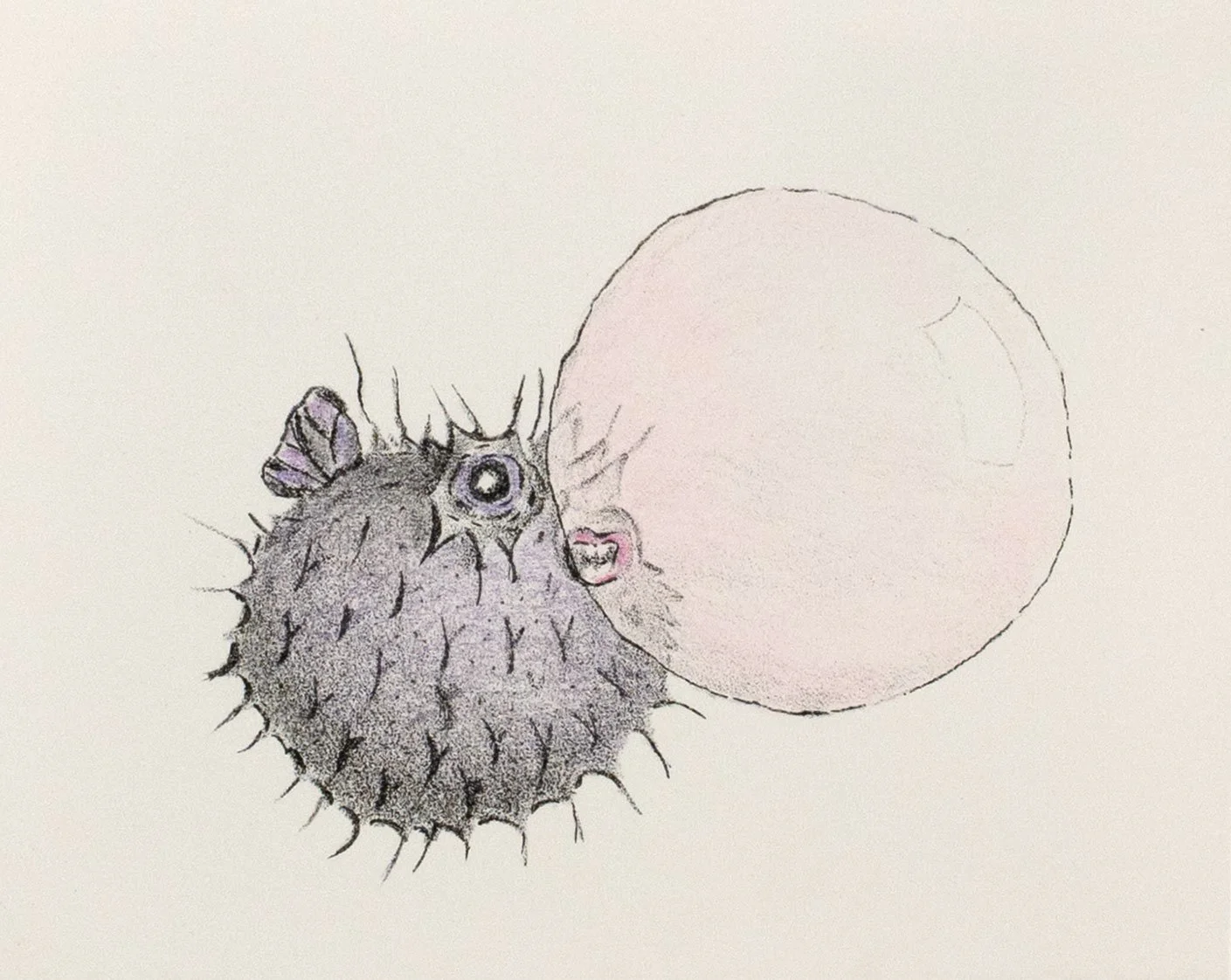 Dilemma, Lithography with hand coloring, Ed. 1/1, 4.25 by 5.25