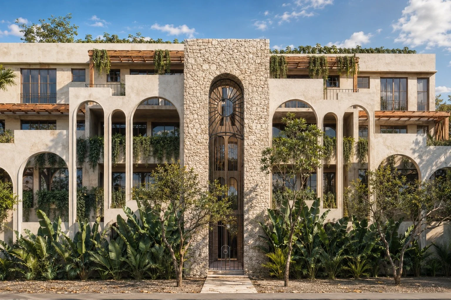 Exterior view of condo in Bacalar