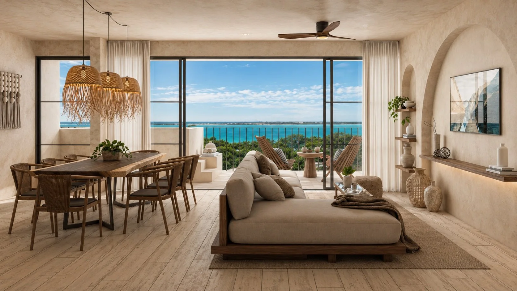 Penthouse in Bacalar views of the lagoon of seven colours