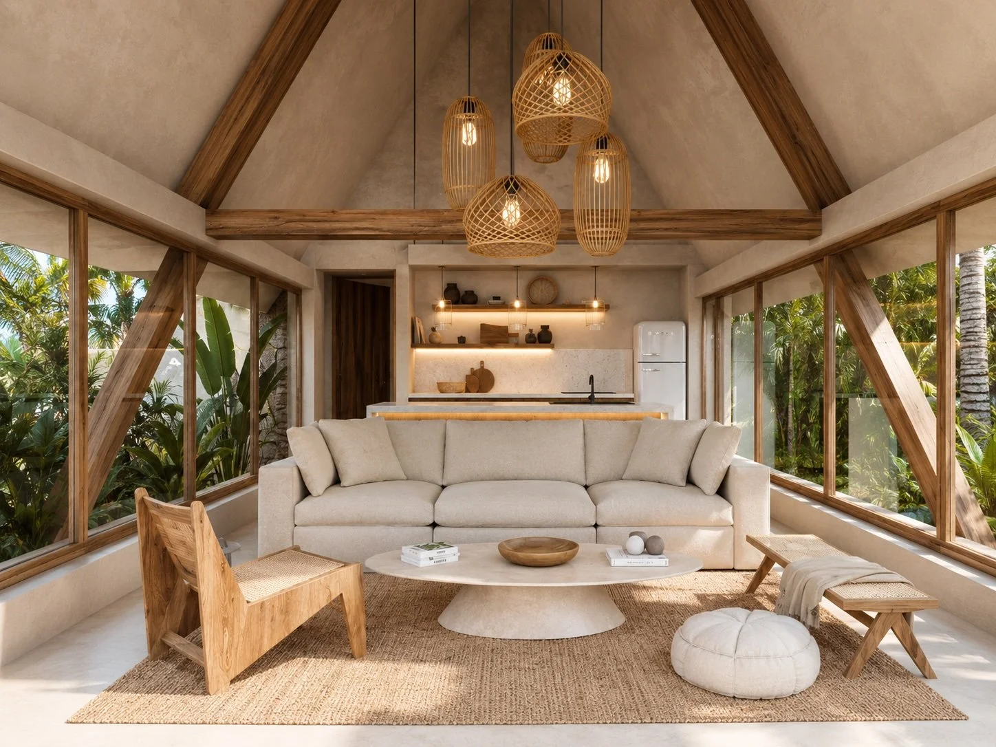 Open plan villa for sale in Bacalar Mexico
