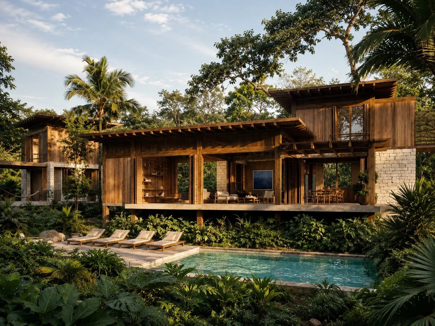 Eco-villa in Bacalar surrounded by lush jungle views