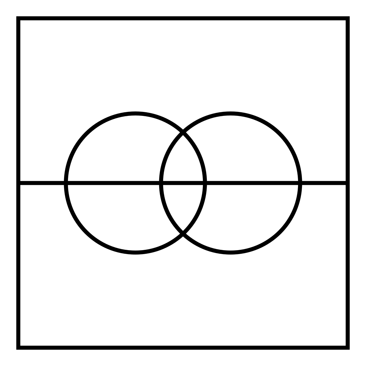 Geometric circles, overlapping, representing the meeting of minds.