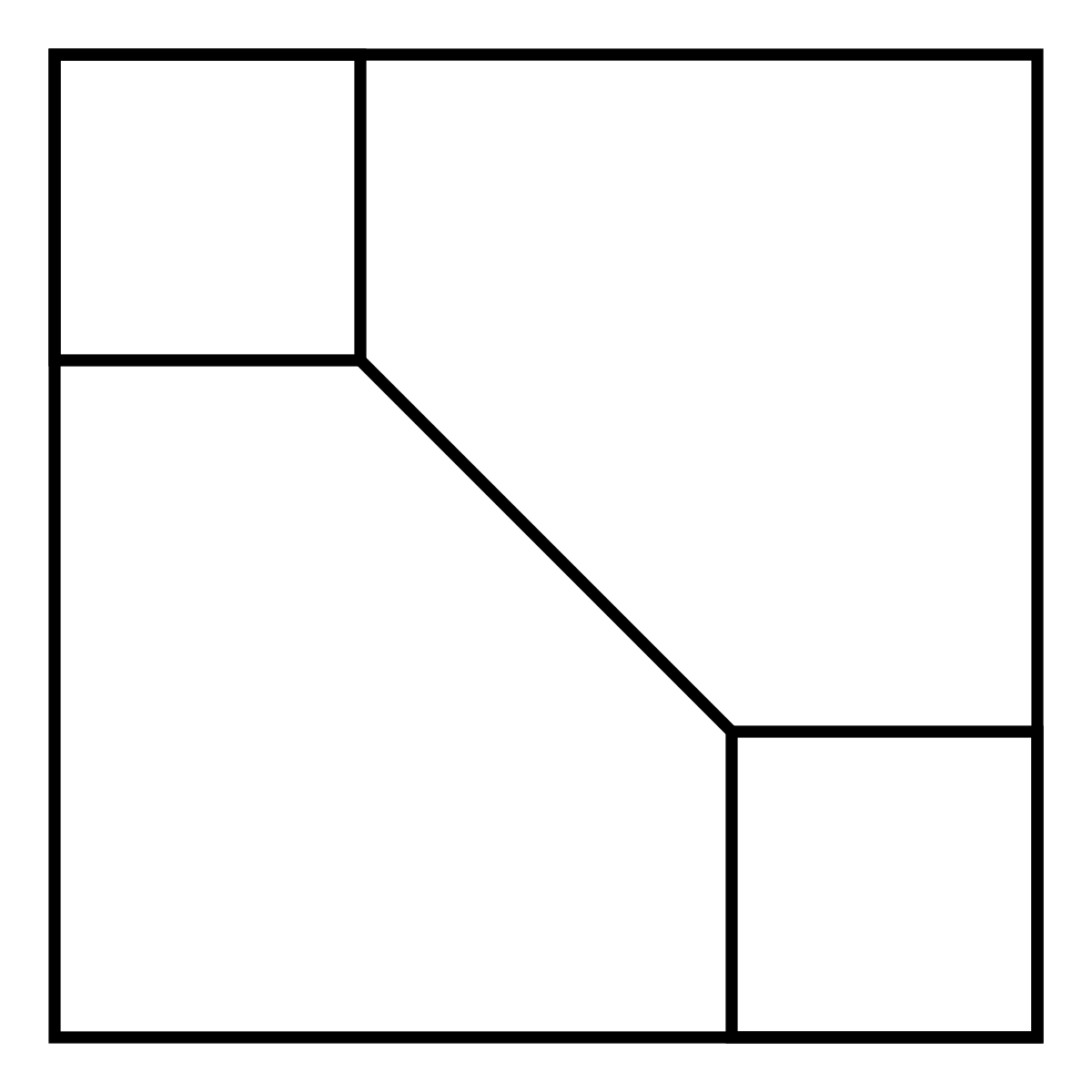 Geometric drawing of two individuals meeting to exchange physical film slides.