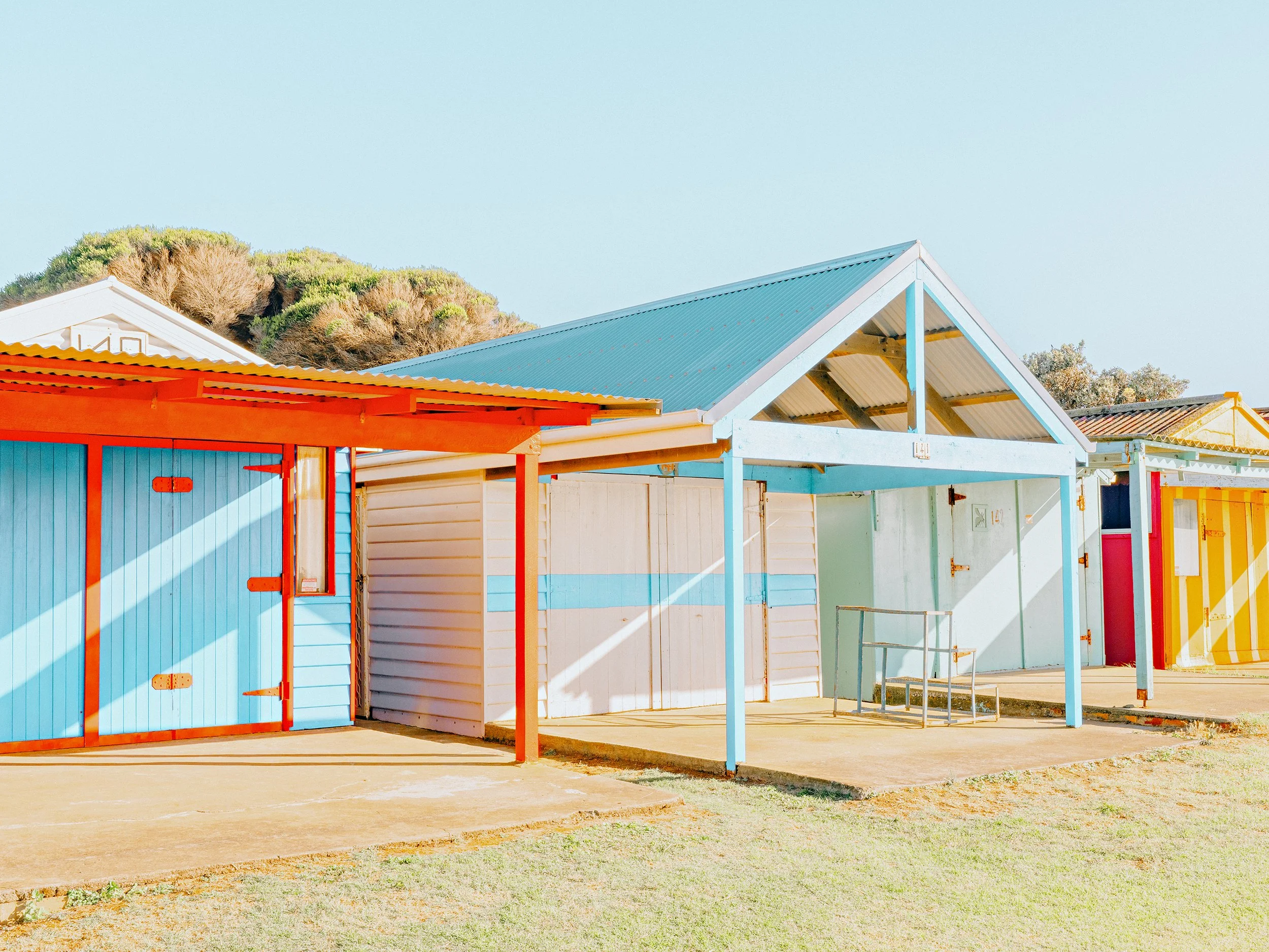 Part of the "Victorian Coast" series. These beach boxes are at Campbell's Cove, Werribee South.