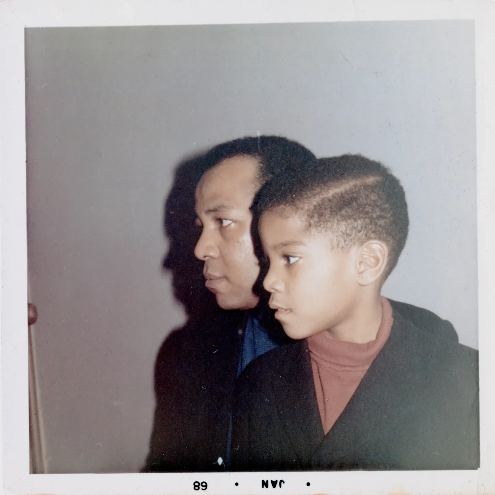 Jean-Michel with his father, Gérard, 1968. The Estate of Jean-Michel Basquiat