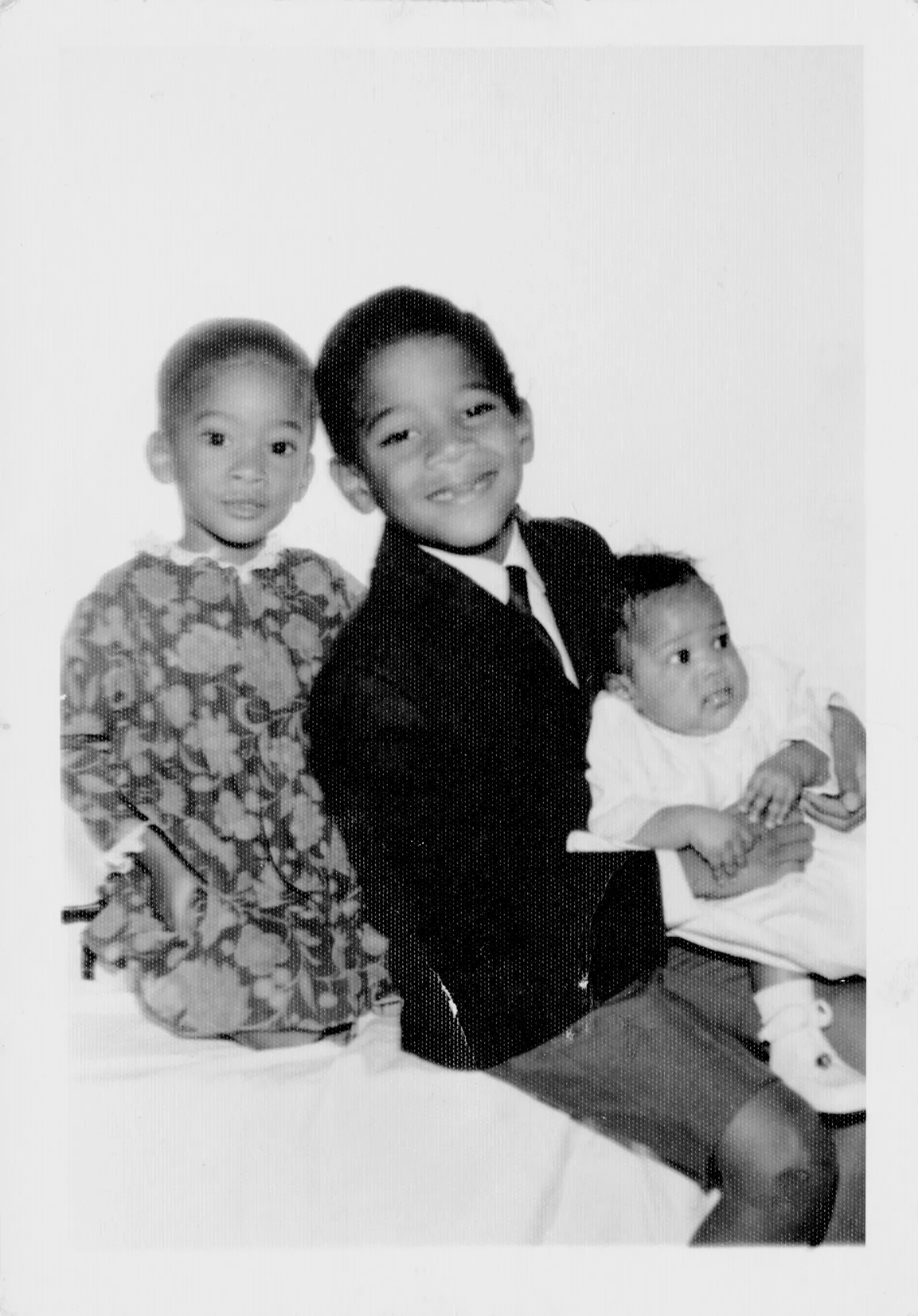 Jean-Michel with sisters Lisane (left) and Jeanine (right), 1967. The Estate of Jean-Michel Basquiat