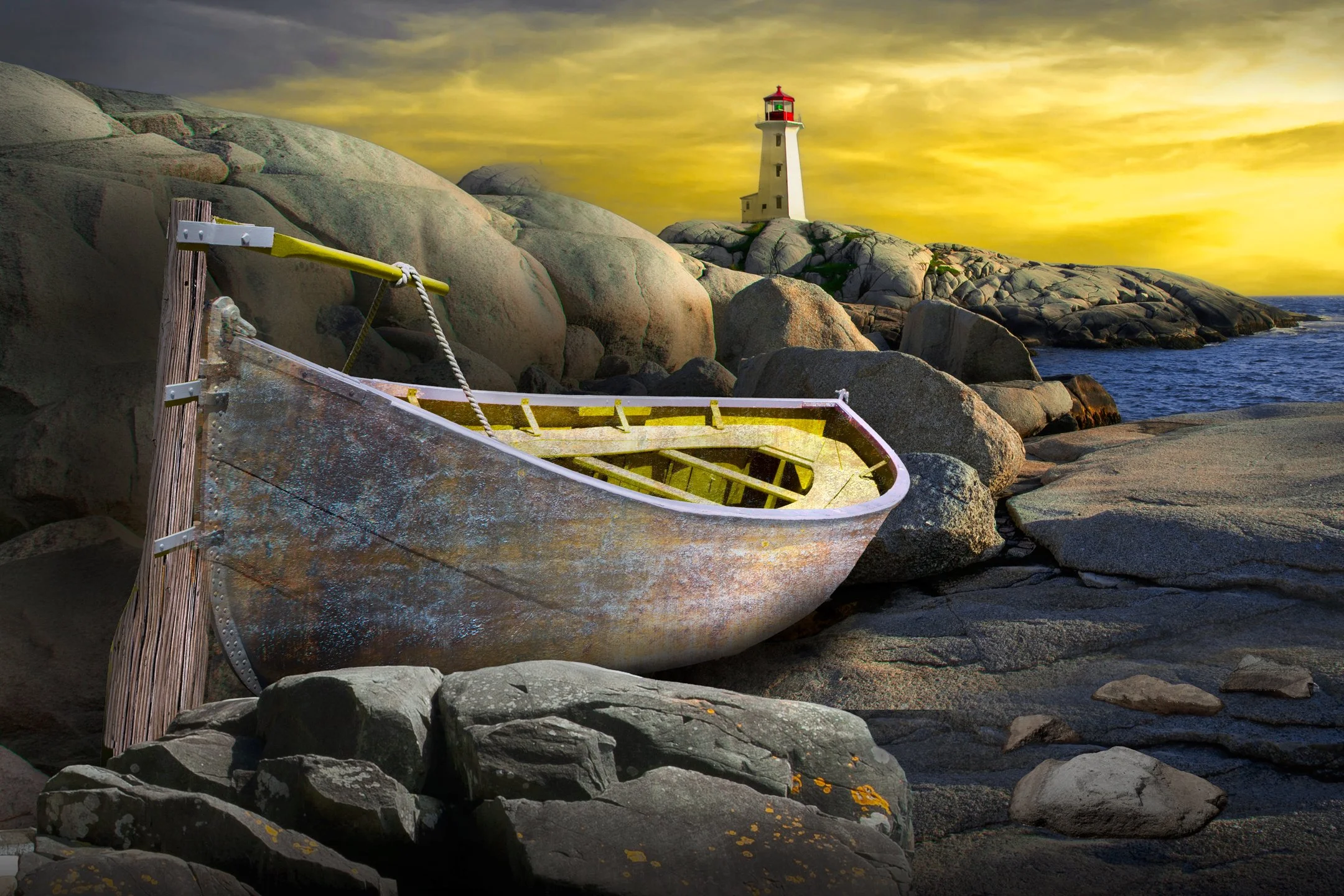 O | Lighthouse And Boat | Randy Nyhof | Score: 20