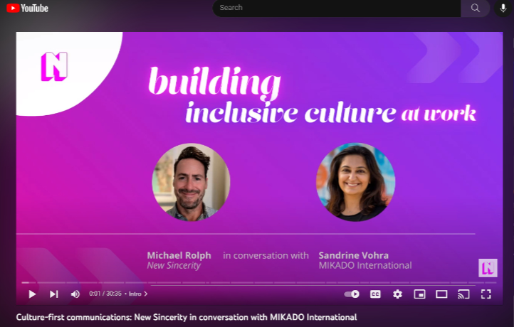Michael Rolph and Sandrine Vohra in conversation  on inclusive leadership and workplace culture