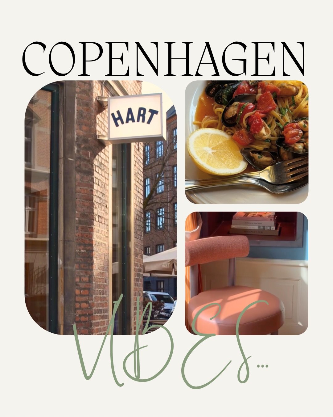 📍COPENHAGEN vibes ... this list is always evolving because there is no city (other than NY and CDMX) that is more delicious, more walkable, and more easy to self explore. No plans other than food and a few art musuem and galleries are necessary to r