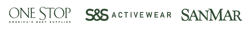 Logos of ONE STOP, S&S Activewear, and SANMAR.