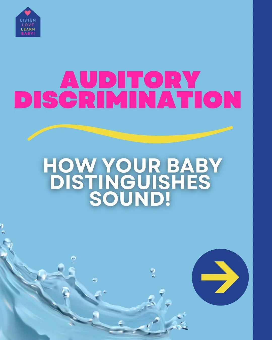 Sound is like water! 💧 Just as water takes 
different shapes, sounds have different qualities. 
Helping your baby notice different sounds is
 crucial for auditory discrimination! 
#SoundIsLikeWater #AuditoryDiscrimination
-
-
-
-
-
-
#AuditorySkil