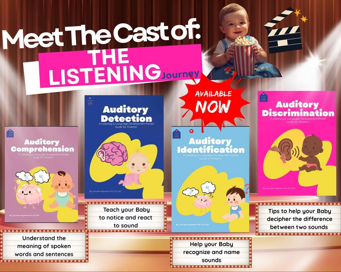 It’s showtime! 🤩 
Introducing the stars of “The Listening Journey”” – your new best friends for boosting baby’s listening skills!
 Available NOW. Find them via the link in our bio!
-
-
-
-
- 
#ChildDevelopment 
#