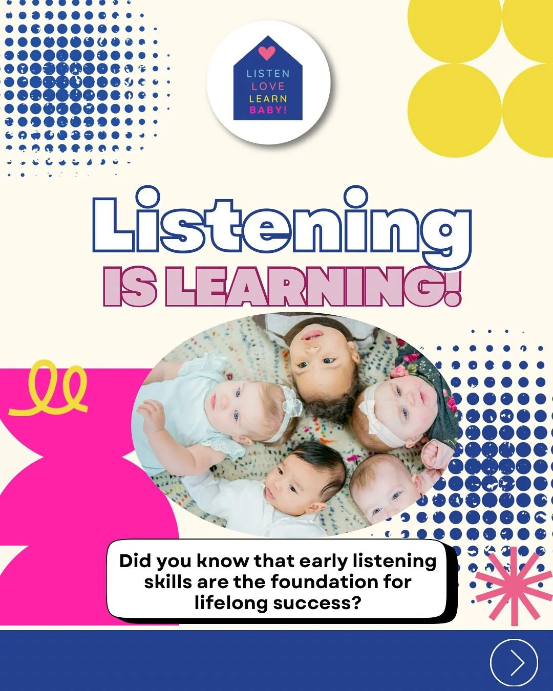 Listening is the bedrock of ALL learning! 📚
Swipe to see how early listening skills connect to reading, writing, and even math! 
It’s the foundation for lifelong success! DM us the word “”Help”” and we will send you th