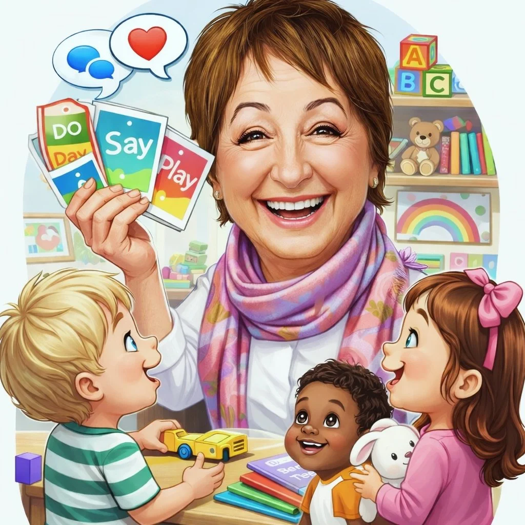 After decades of helping children learn to listen and talk, I know one thing for sure:

Language grows best through connection and play. 💛🧠

I couldn&rsquo;t resist joining this trend, because it perfectly captures what I have spent decades doing:
