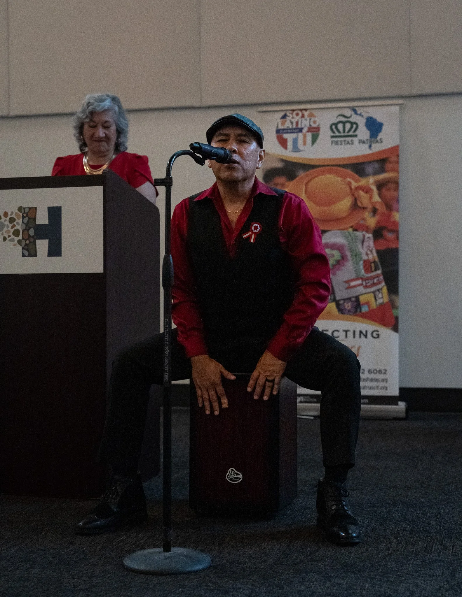 Musician, at Peruvian Independence celebration, 2023