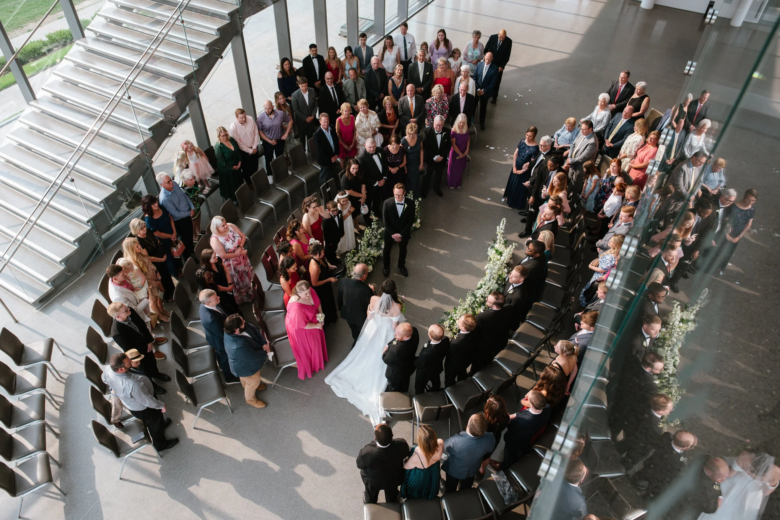 Wedding ceremony in the round. Rollins Studio