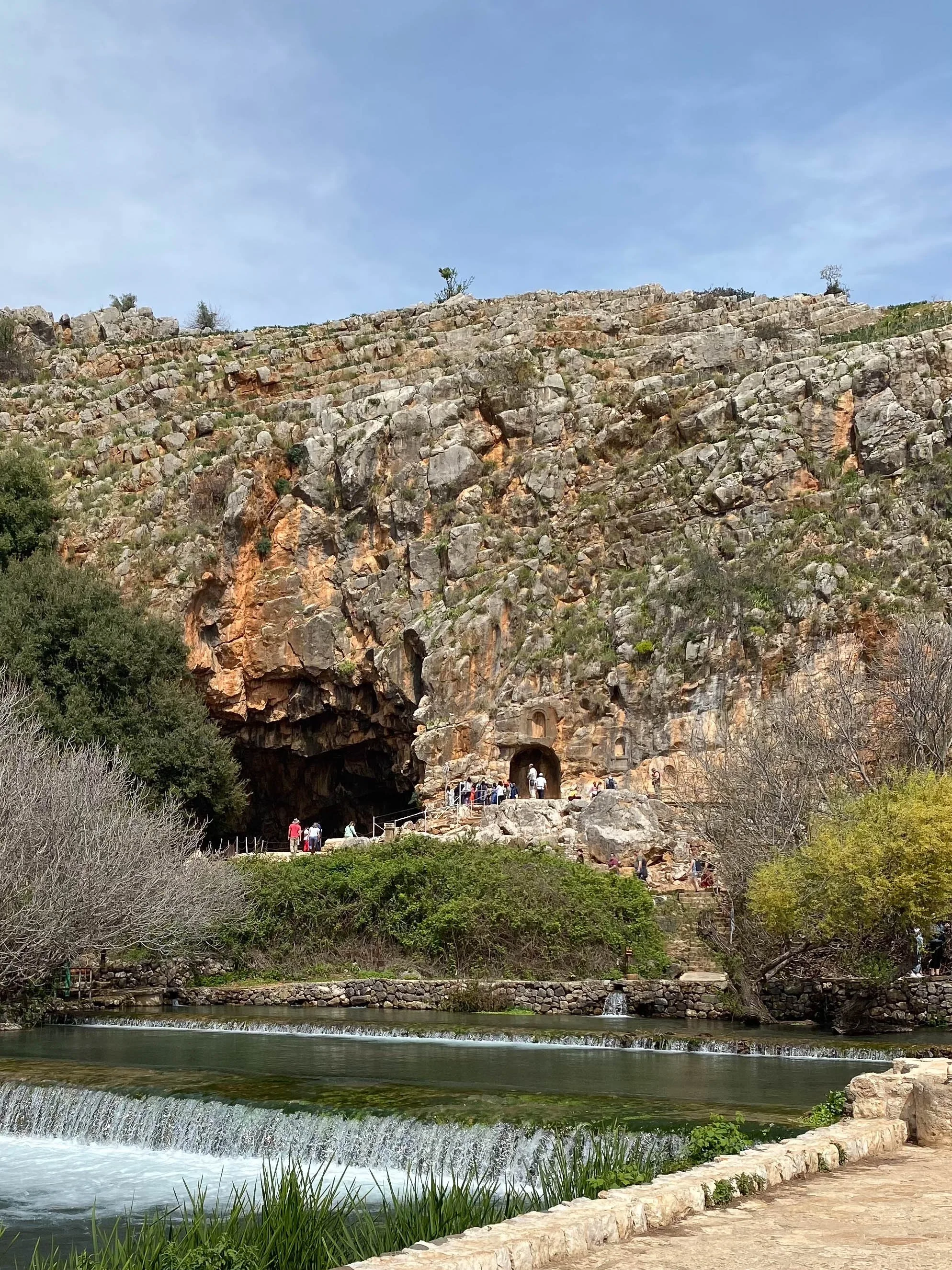 At the back of the temple was a natural, seemingly bottomless, pool of water in a cave. Considered to be the gate to Hades. 