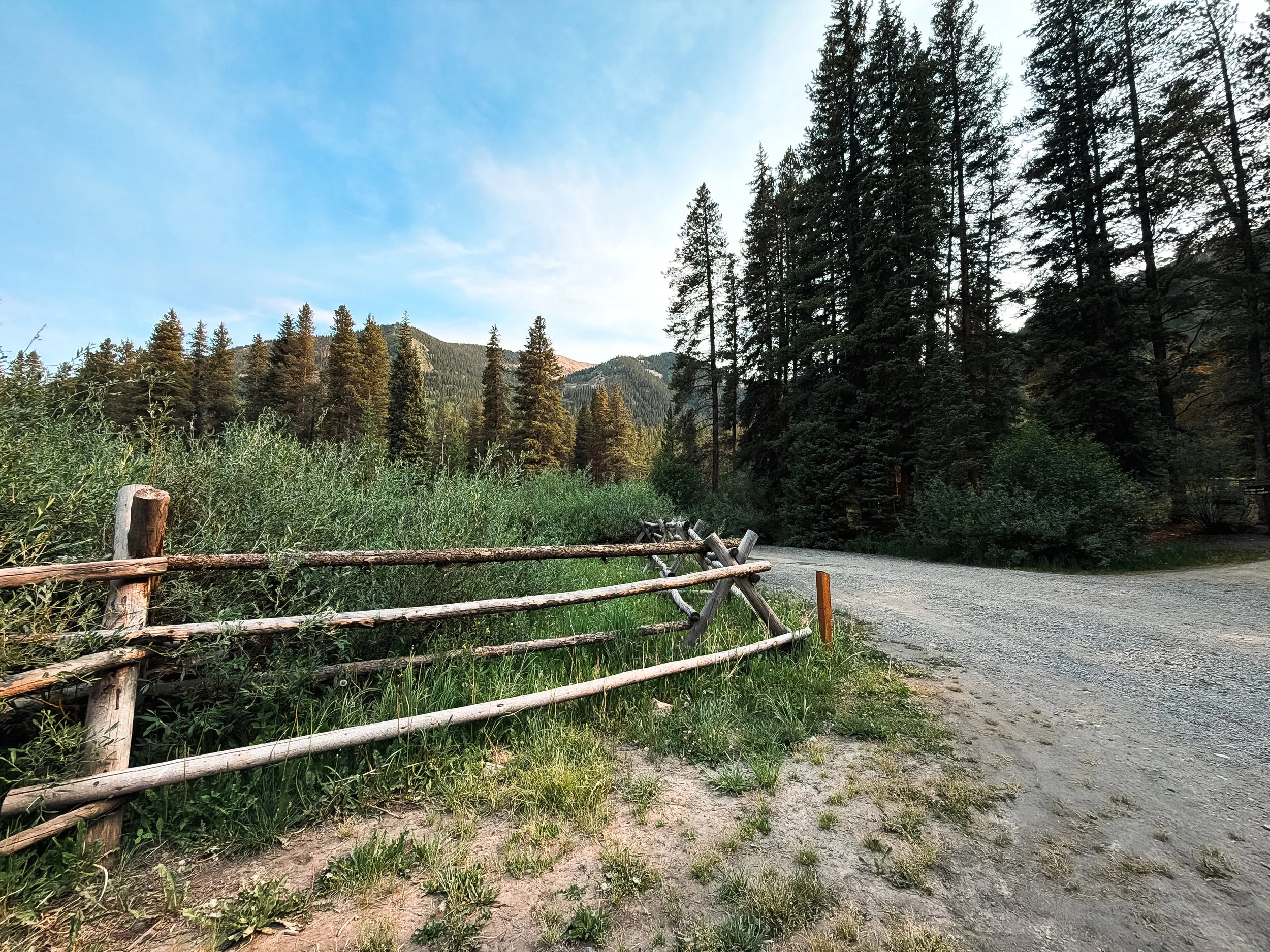View from the first-come, first-served campsite at Oh Be Joyful Campground near Crested Butte.
