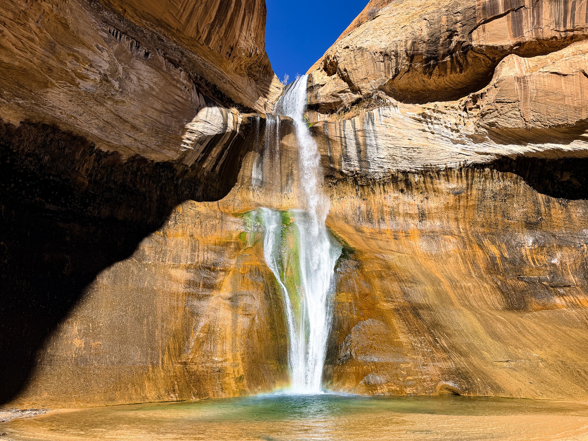 Lower Calf Creek Falls — a 126-foot waterfall at the end of the hike