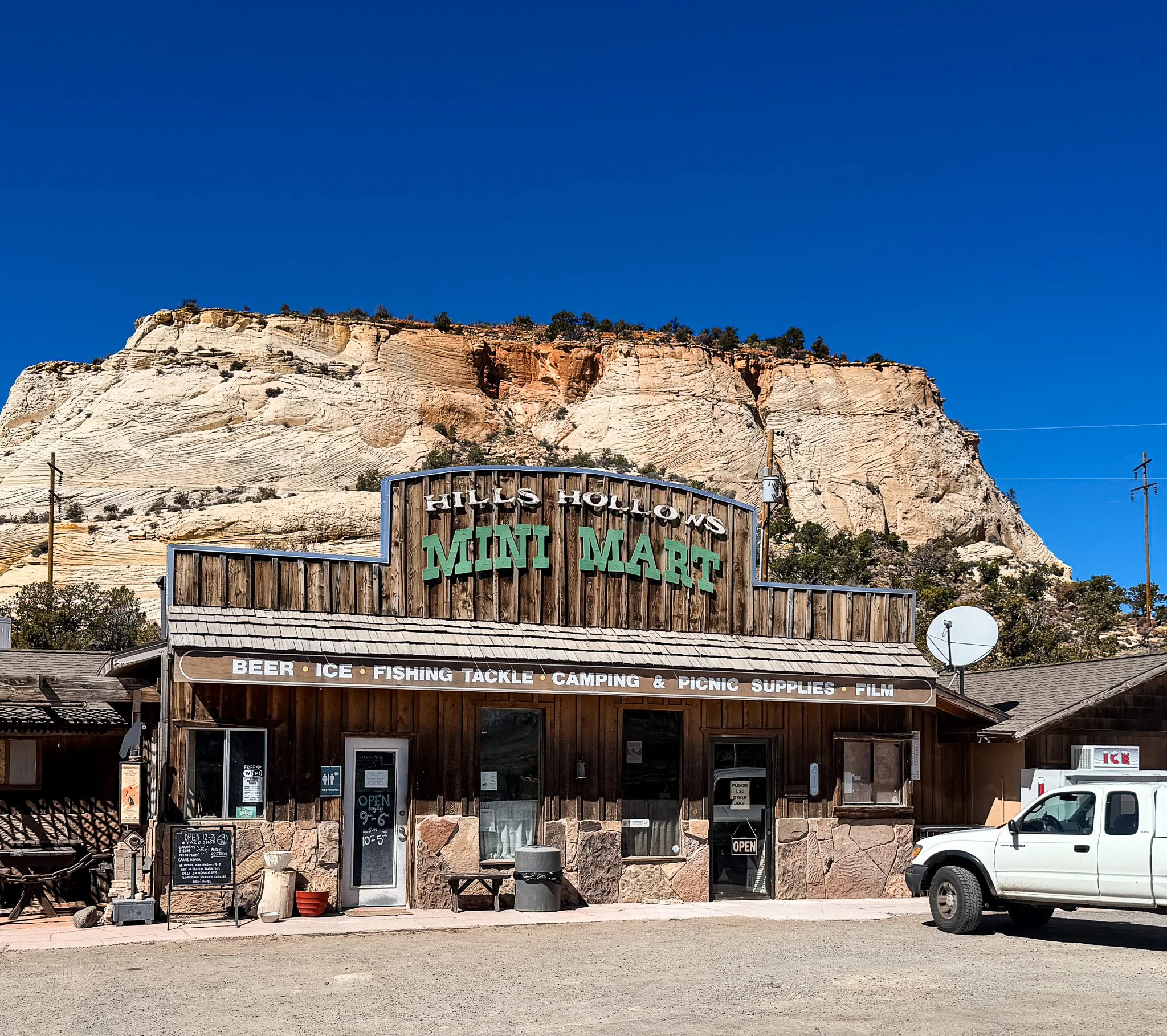 Hills and Hollows Mini Mart grocery store in Boulder Utah near Grand Staircase Escalante National Monument