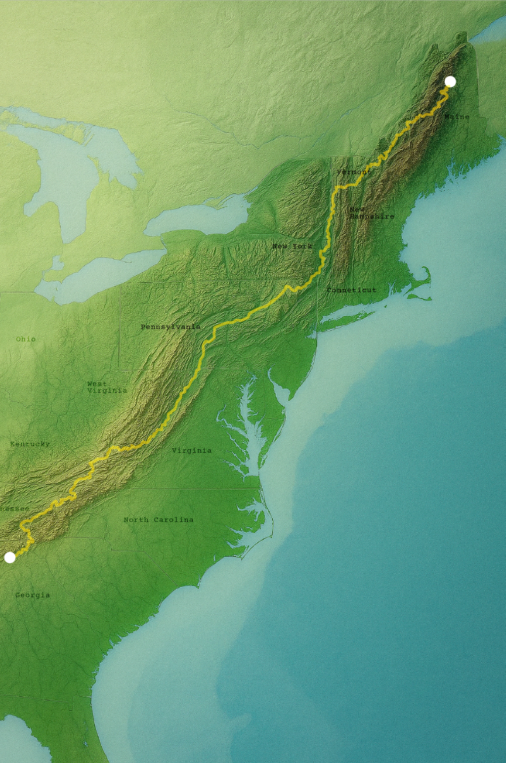 Appalachian Trail Start & End Points: Springer Mountain to Katahdin