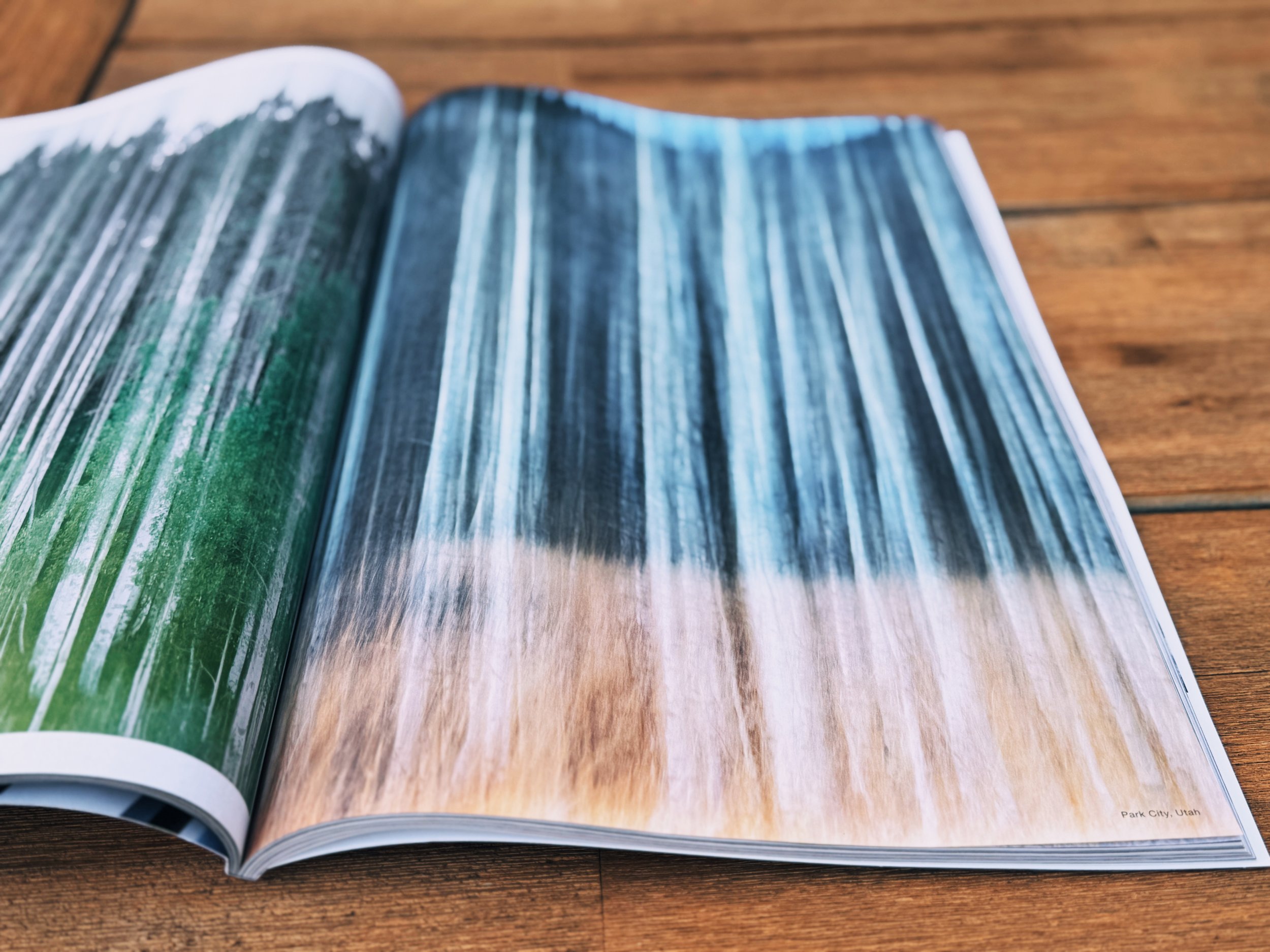 Part of a spread from Issue 202: an artful interpretation of the seasons in Park City, Utah.