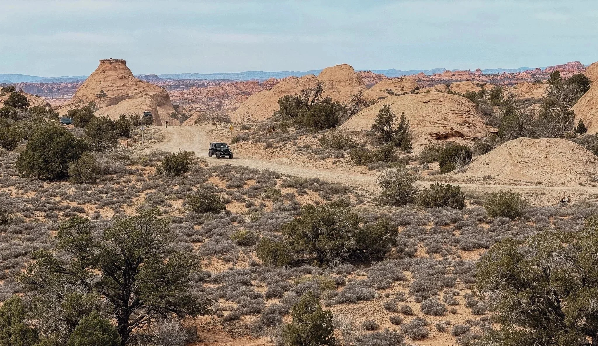 Petrified sand dunes in Sand Flats Recreation Area near Moab Utah