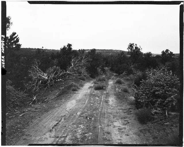 Historic Hole-in-the-Rock Trail near Escalante Utah showing early pioneer route through desert terrain