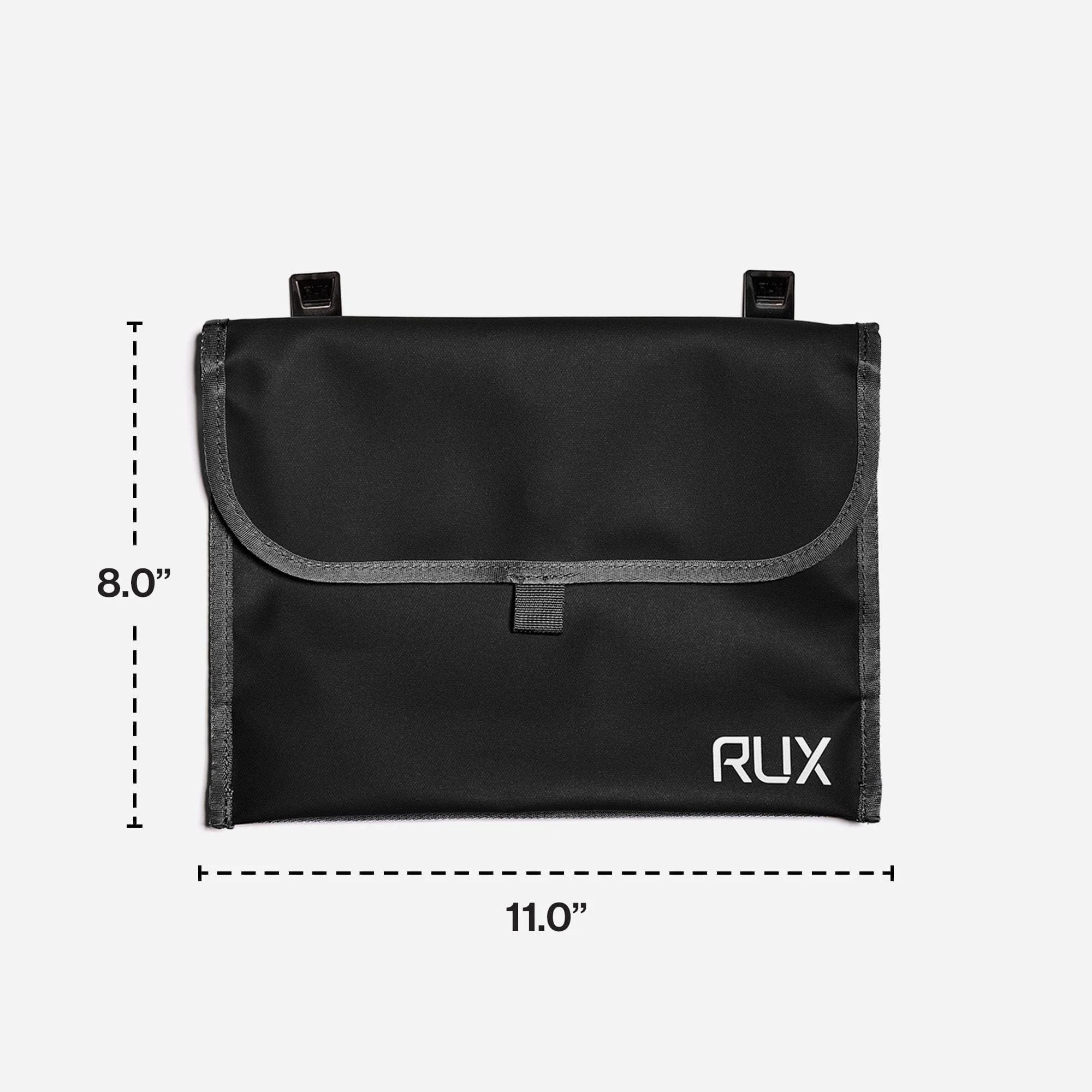 RUX Pocket showing its 11-inch width and 8-inch height.