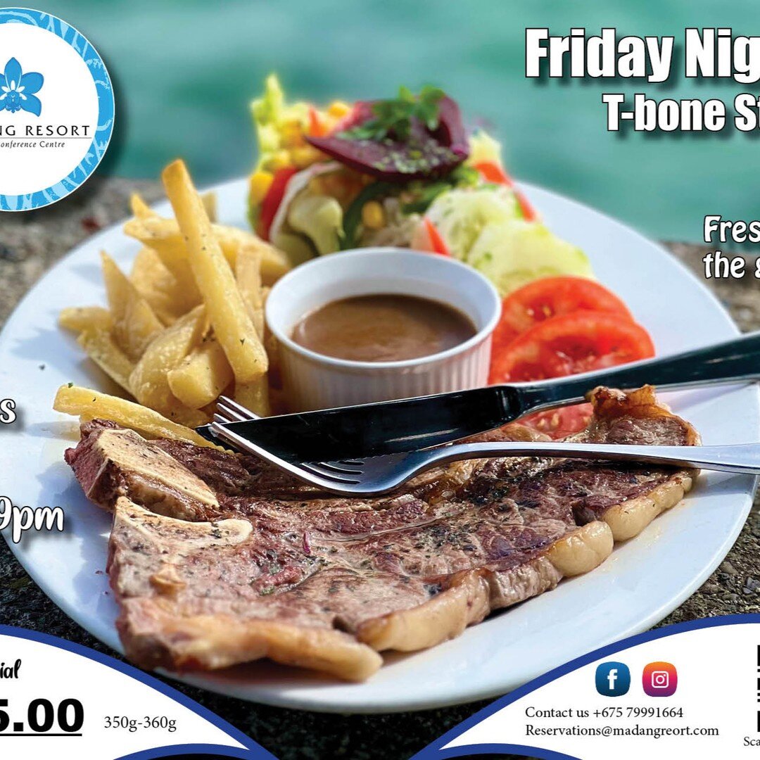 Grill and Chill on T-Bone Fridays!
Come around at Madang Resort to join us and enjoy.
.
.
.
.
.
#food #menu #dinner #madangresort #madang #kalibobob #kalibobovillage #visitpapuanewguinea #visitmadang #pngtourism.