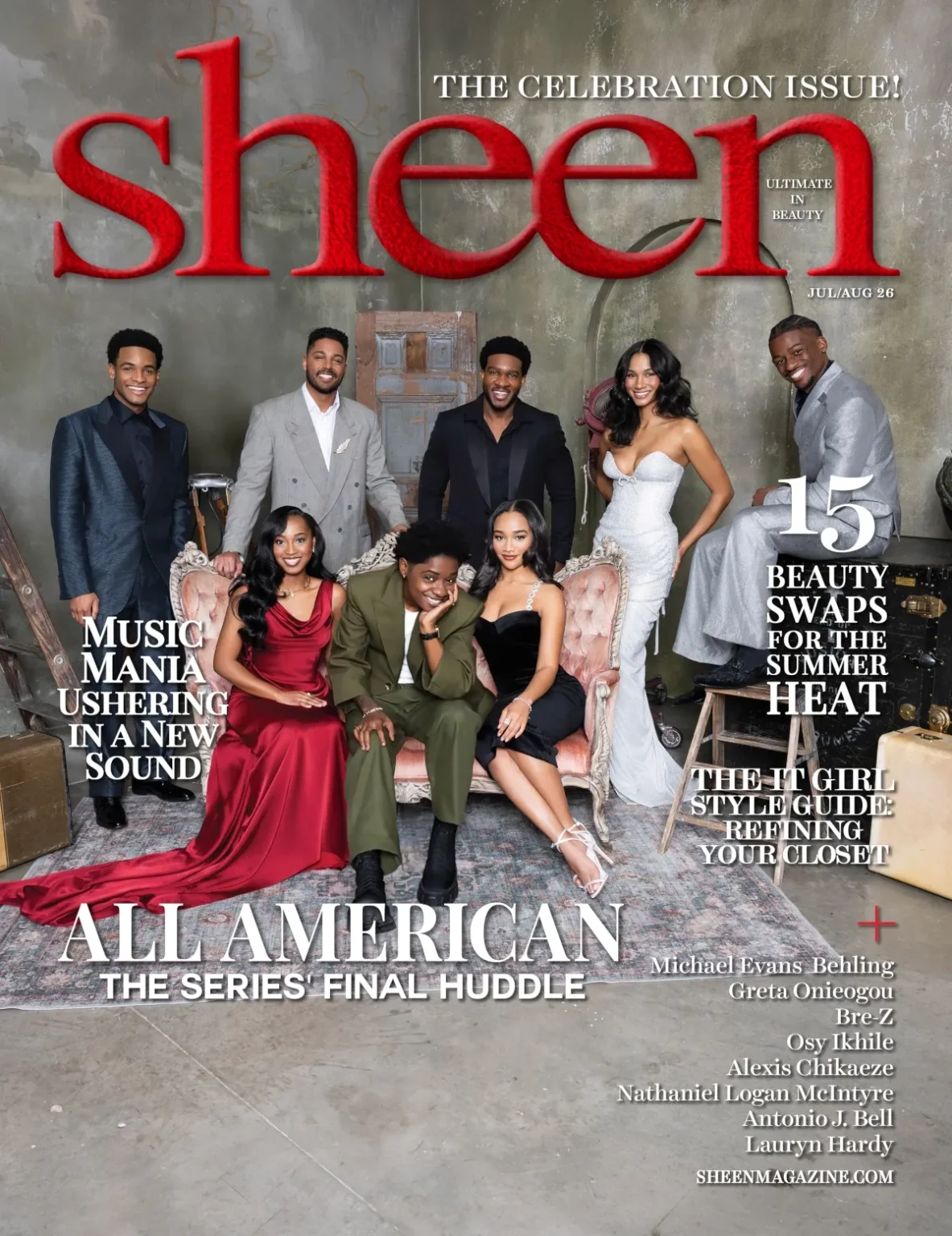 The cast of 'All American' for Sheen Magazine