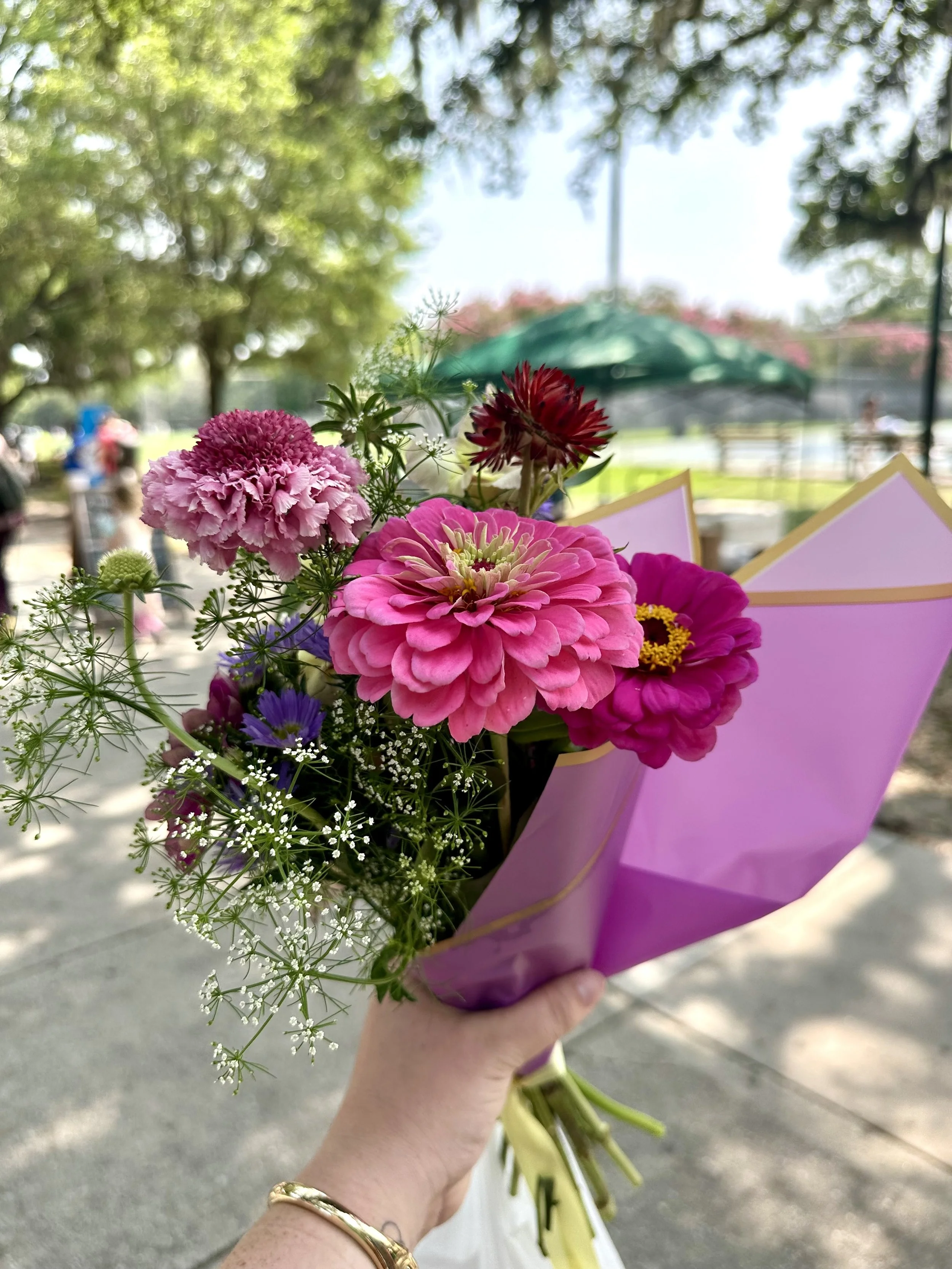 Forsyth Park Farmers market flowers.jpg
