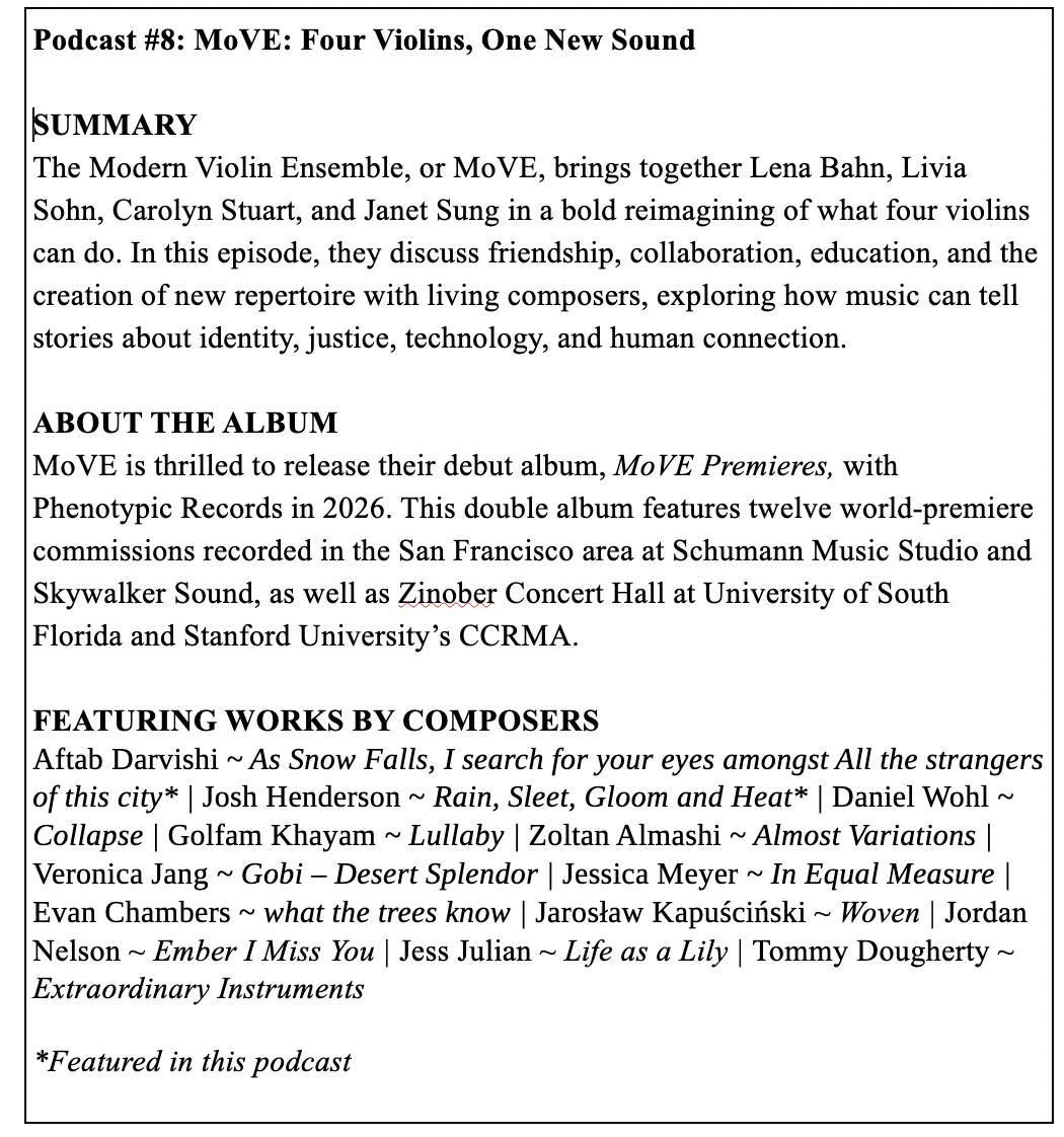 Description of Episode #8: MoVE Premieres 