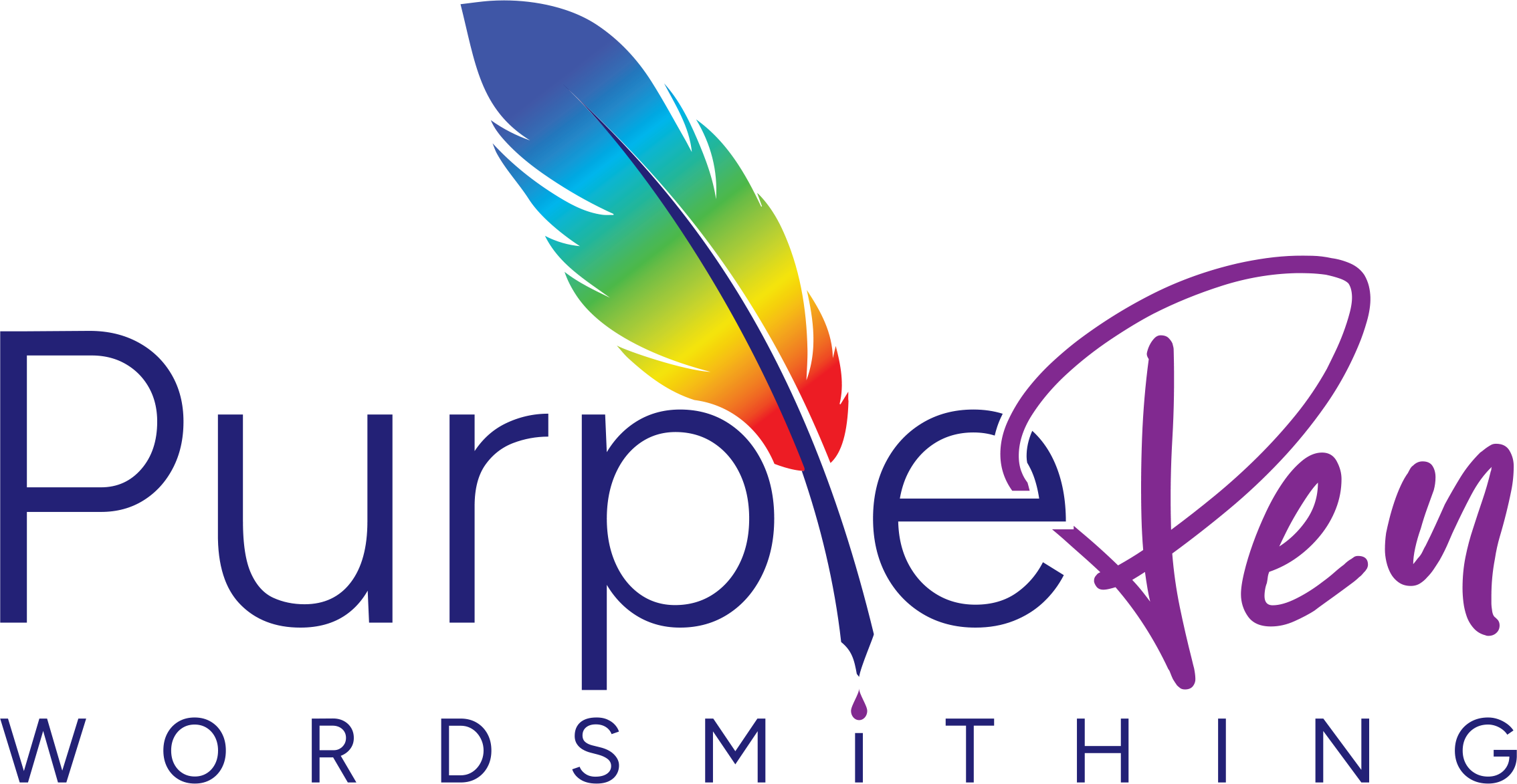 Purple Pen Wordsmithing logo.