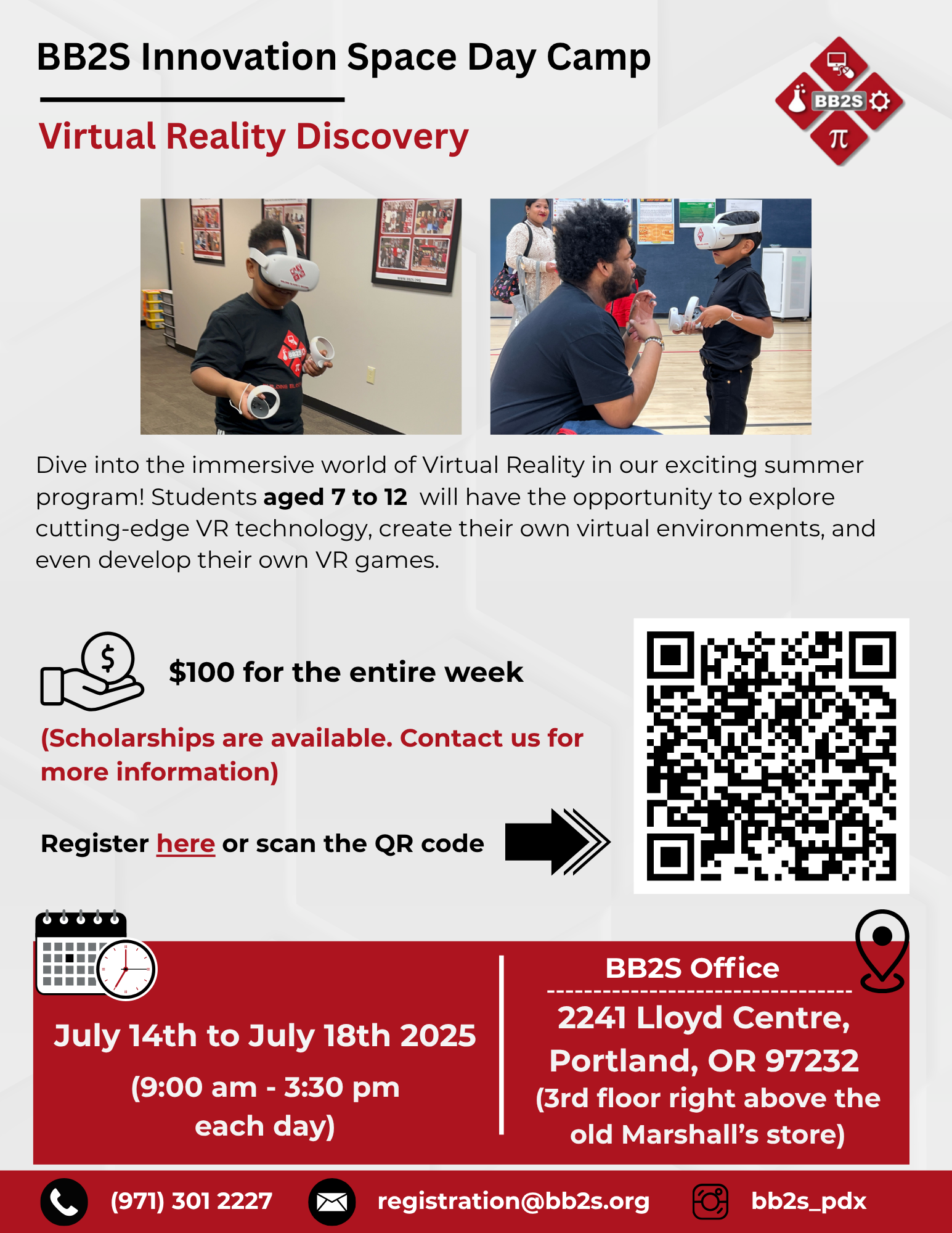 BB2S Innovation Space Day Camp (Virtual Reality)