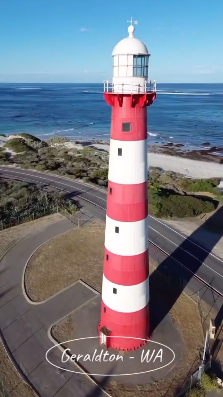Standing tall since 1878, the Point Moore Lighthouse is one of Geraldton’s most recognisable landmarks—and the first all-steel tower built on the Australian mainland. With its bold red and white stripes and uninterrupted coastal views, it