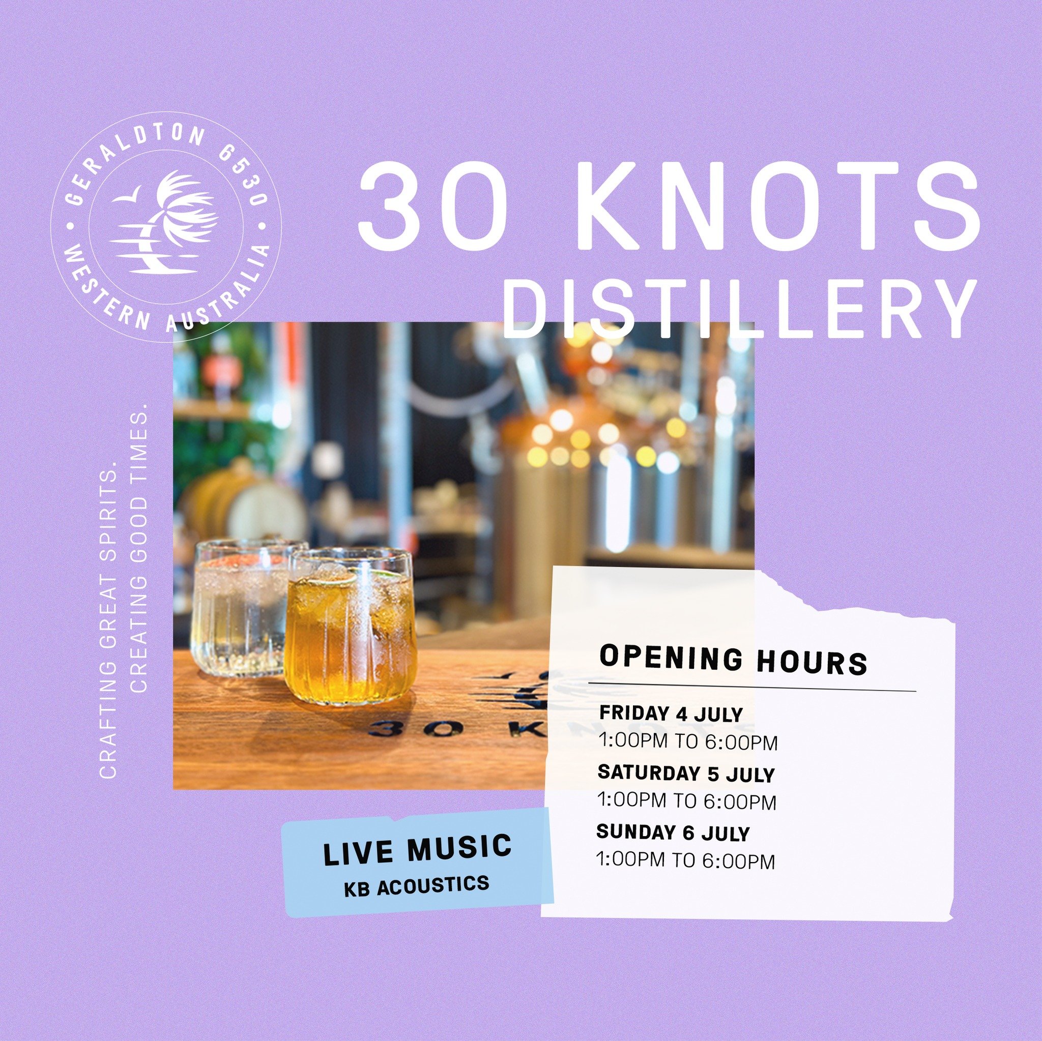 THIS WEEK AT THE DISTILLERY
Distillery Bar Open Hours:
* Friday: 1:00pm - 6:00pm
* Saturday: 1:00pm - 6:00pm
* Sunday: 1:00pm - 6:00pm
* Live Music from 3:00pm: KB Acoustics
See you soon! ๐ฅ