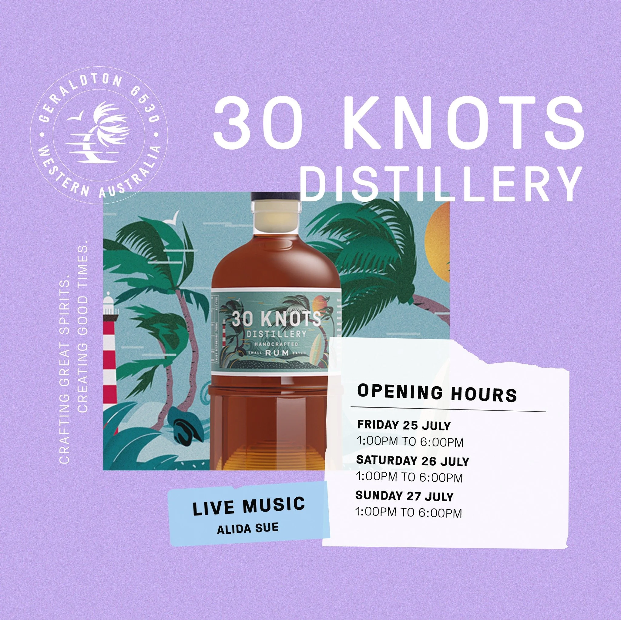 THIS WEEK AT THE DISTILLERY
Distillery Bar Open Hours:
* Friday: 1:00pm - 6:00pm
* Saturday: 1:00pm - 6:00pm
* Sunday: 1:00pm - 6:00pm
~ Live Music from 3:00pm: Alida Sue
See you soon! π₯
