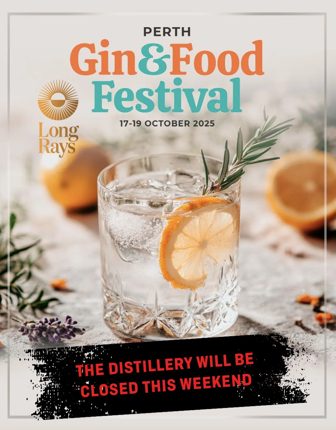 Just a reminder!
The distillery will be closed this weekend as we’re off to the Perth Gin & Food Festival πΈ
It’s our first time attending, and we can’t wait to share our story spirits with festival-goers! If you’re head