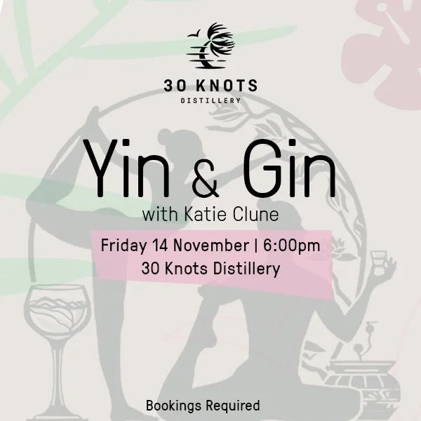 β¨ Yin & Gin is back! Time to stretch, sip, and unwind. β¨
Take a deep breath, roll out your mat, and let the worries melt away. On Friday 14 November, join Katie Clune for a relaxing Yin Yoga session at 30 Knots Distillery.
Slow stretches, deep b