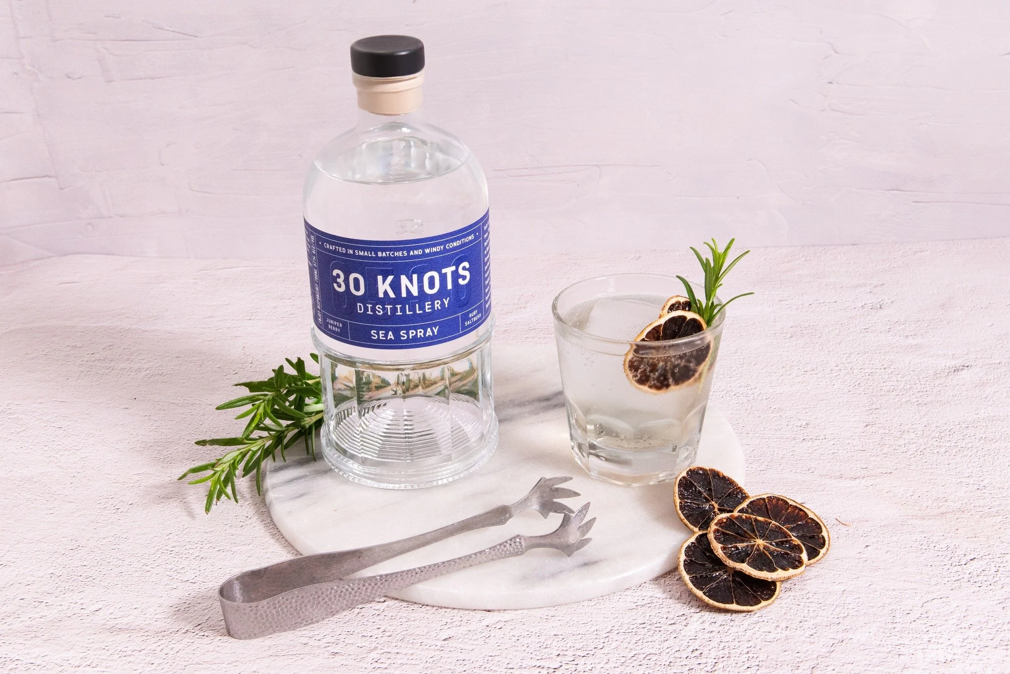 Our Sea Spray Navy Strength Gin brings bold juniper and classic botanicals, balanced perfectly with native Ruby Saltbush we pick from our garden. Subtly salty and warming, its delicious with tonic, paired with a sprig of rosemary or dried lime.

A go
